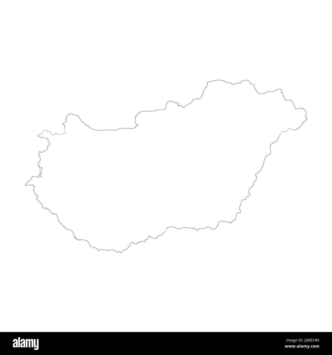 Hungary vector country map outline Stock Vector Image & Art Alamy