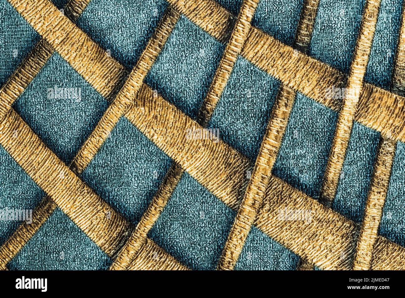 Vintage Carpet Texture Background with Damask Seamless Pattern Stock Photo