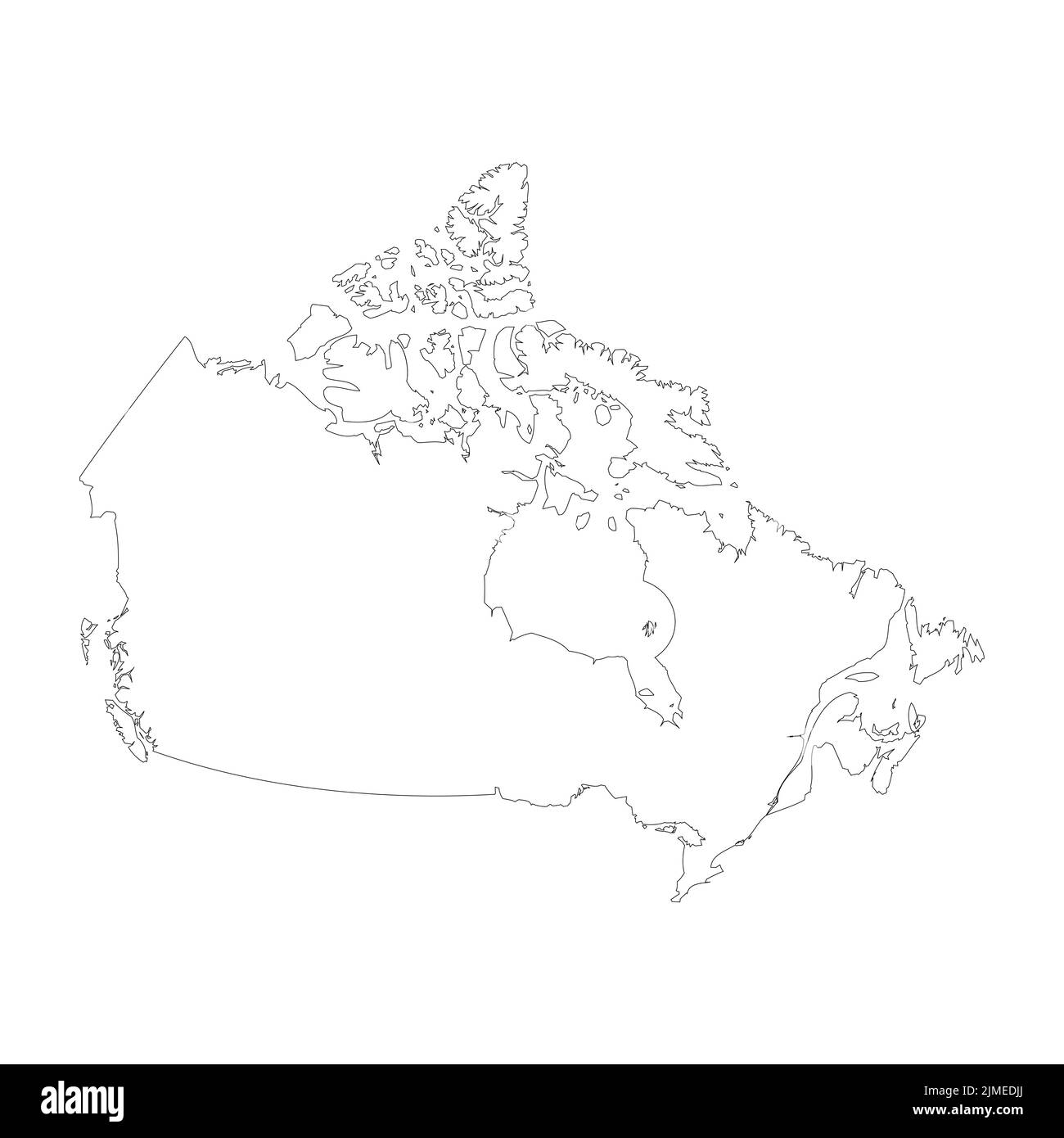 Canada vector country map outline Stock Vector