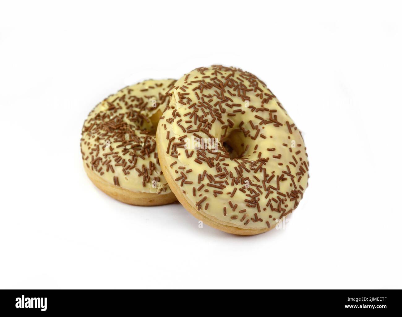 Sweet donuts isolated on white background Stock Photo - Alamy