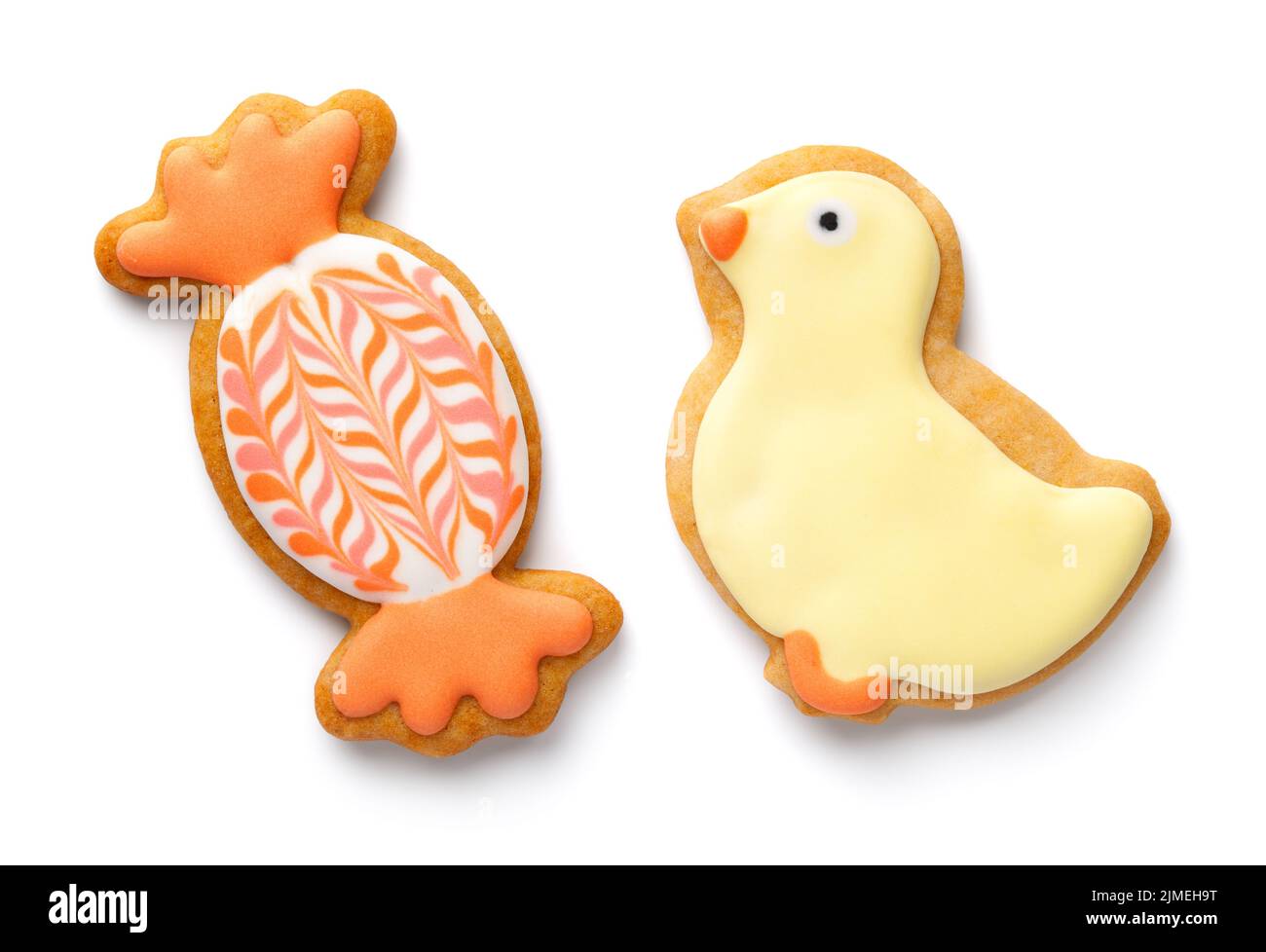 Easter Cookies Isolated On White Background Stock Photo