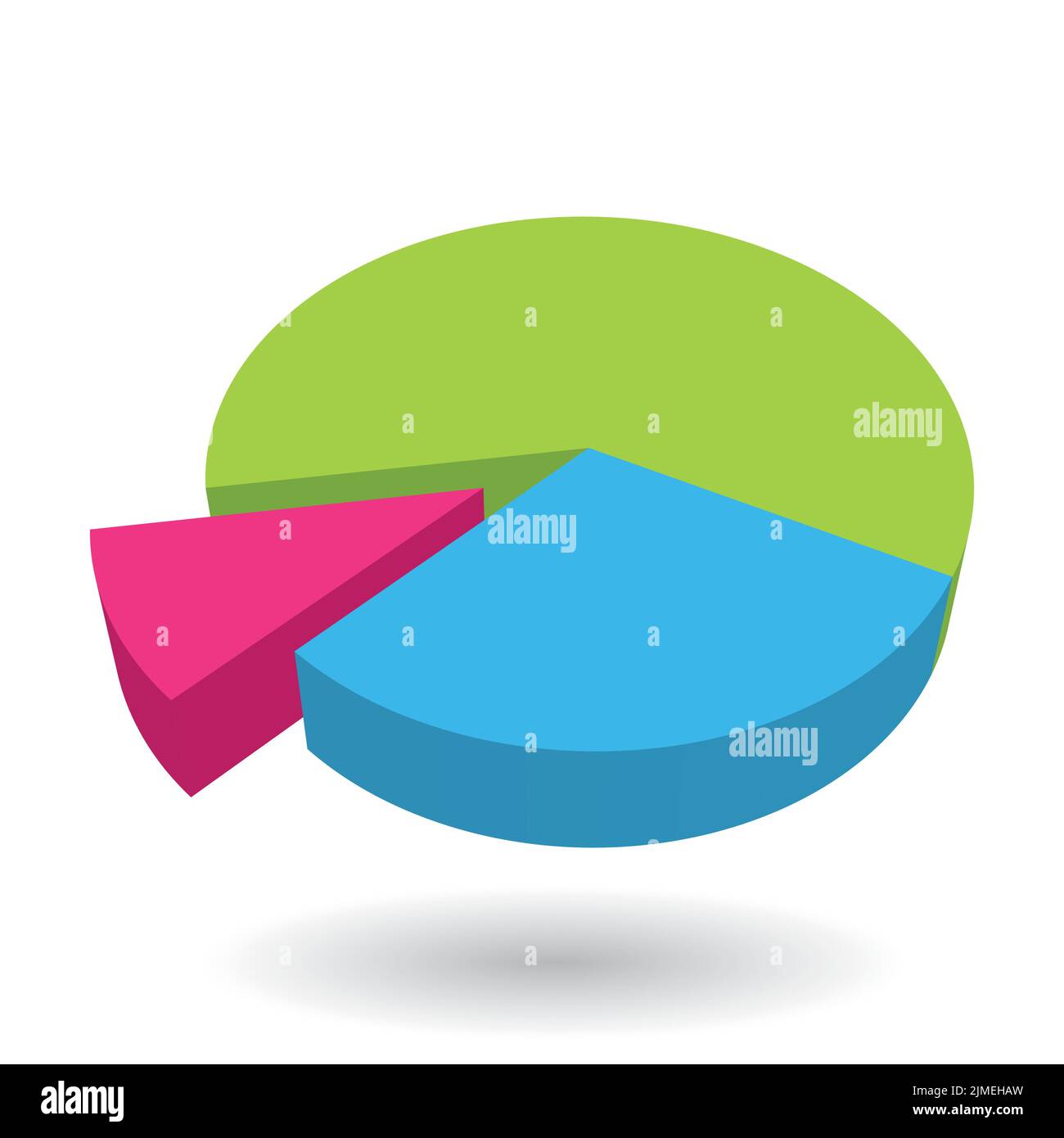 Colorful pie chart design element Stock Vector