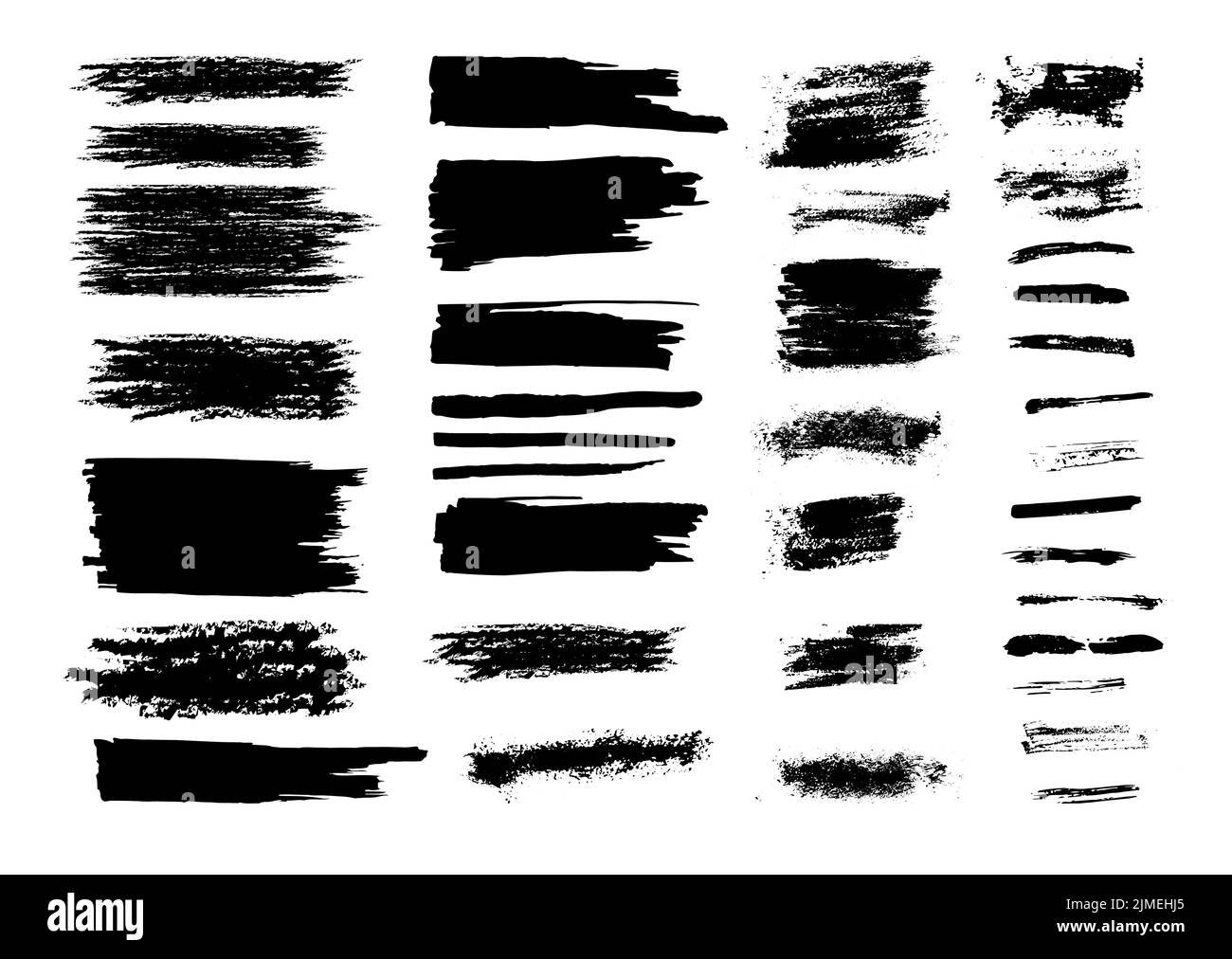 Frame made of black brush strokes. Vector illustration Stock Vector ...