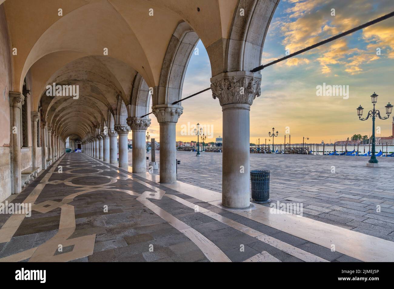 Venice Italy, sunrise city skyline at Saint Mark Square (Piazza San Marco) Stock Photo