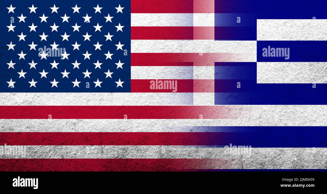 Greece united states flag hi-res stock photography and images - Alamy