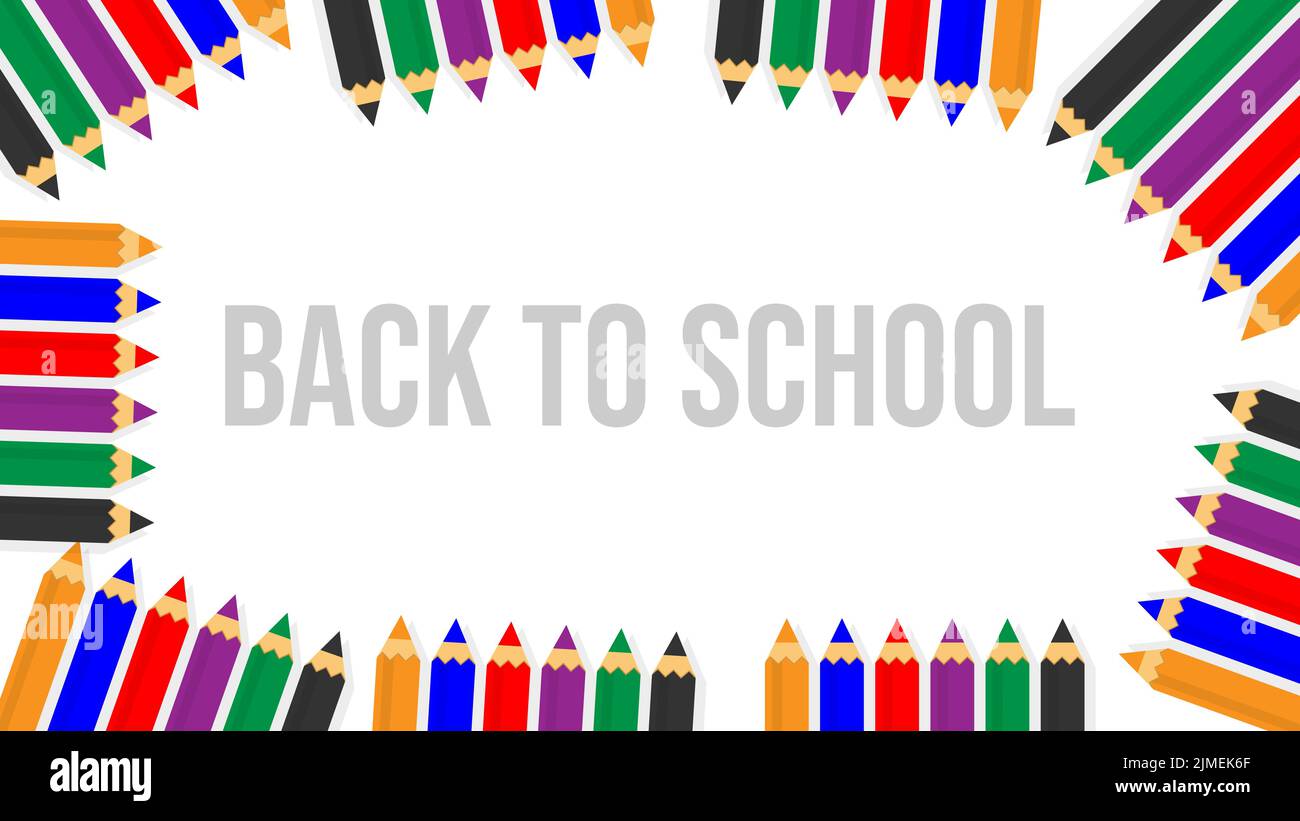 flat lay back to school with copy space flat lay pencil color ...