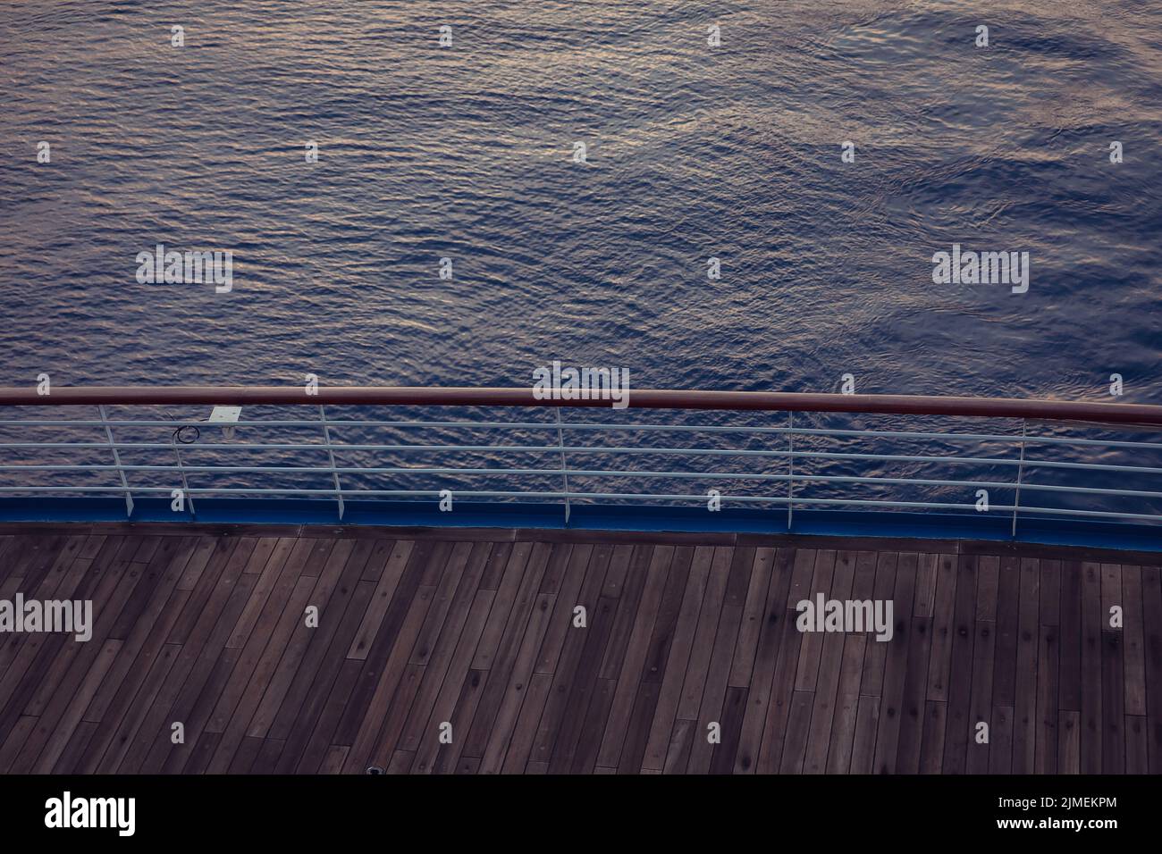 Luxury Cruise Ship Deck at Sunset Stock Photo - Alamy
