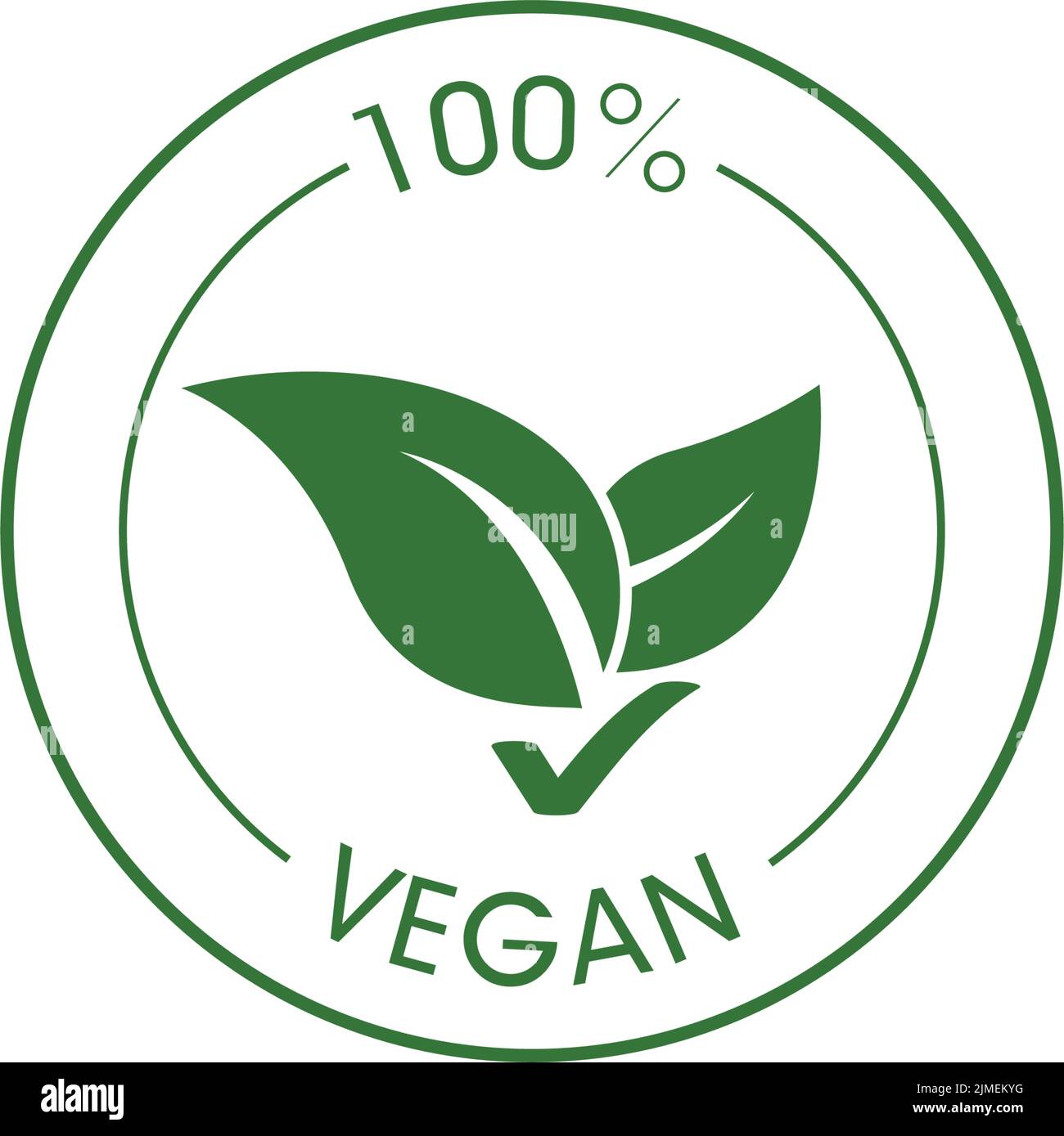 100 percent vegan food product icon vector illustration Stock Vector ...