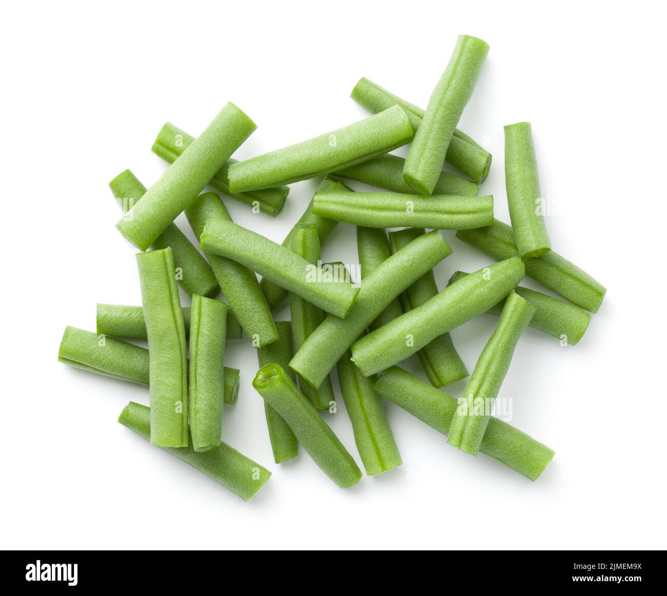 Pile Of Green Beans Isolated Over White Stock Photo