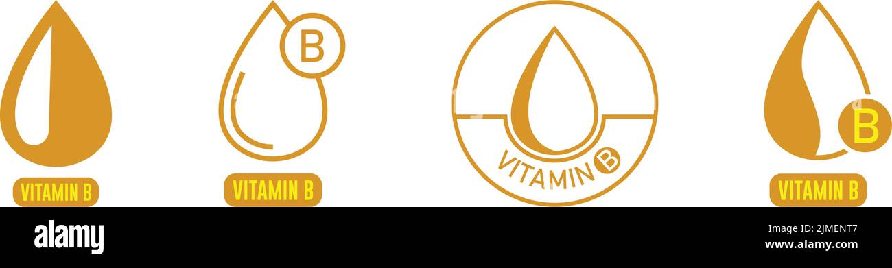 vitamin b supplement drop logo vector illustration Stock Vector