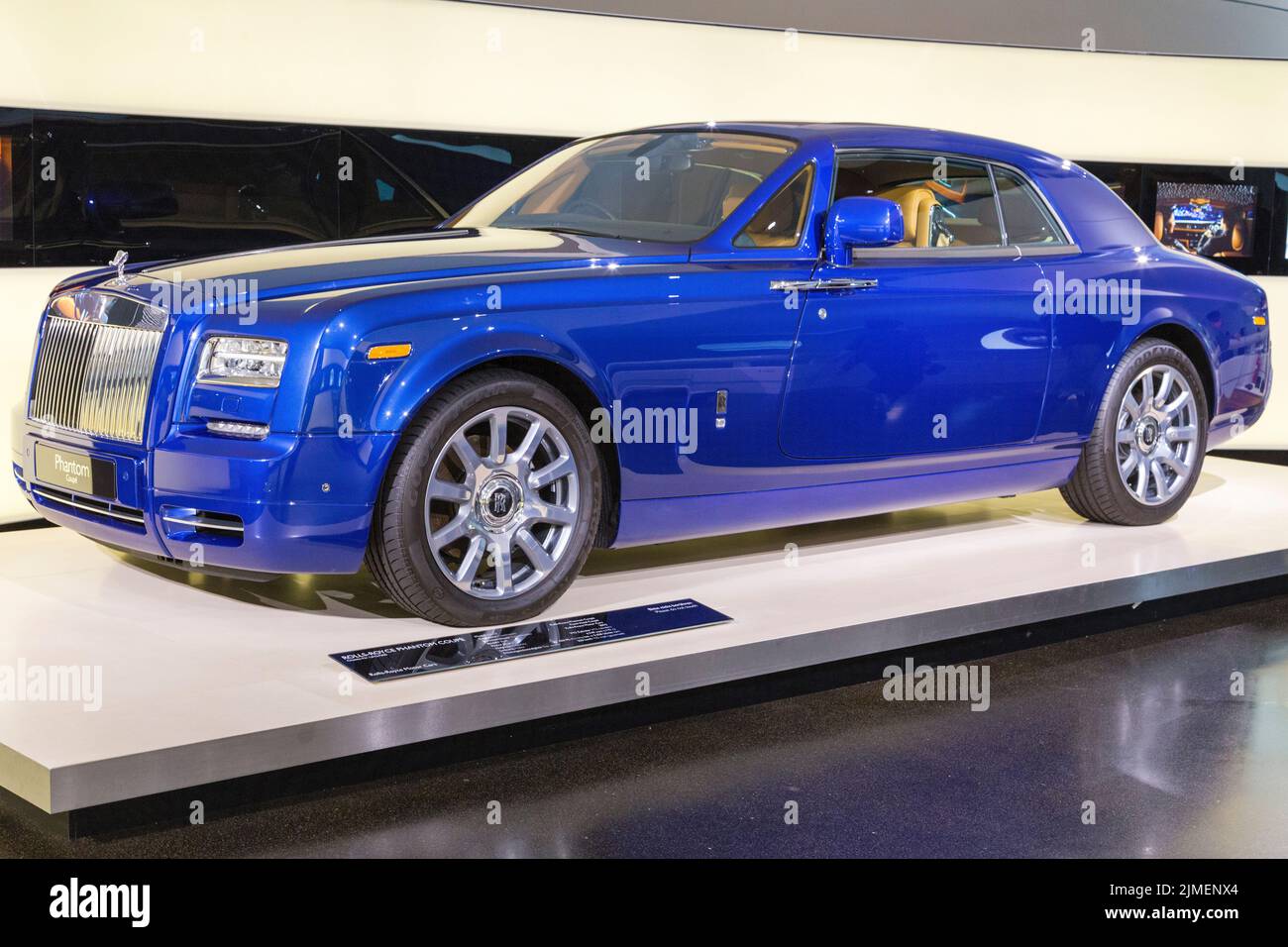 blue-rolls-royce-phantom-coupe-on-display-in-bmw-museum-stock-photo-alamy