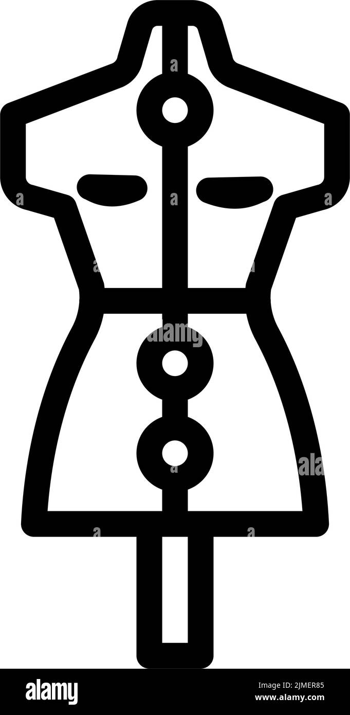 sewing mannequin line icon vector illustration Stock Vector Image & Art