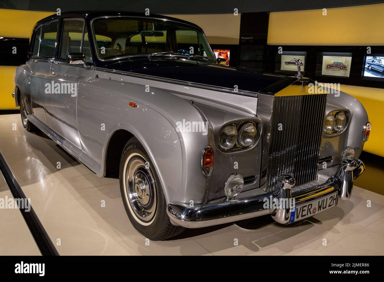Rolls-Royce Phantom VI manufactured between 1968 and 1990 on display at the BMW Museum. Stock Photo
