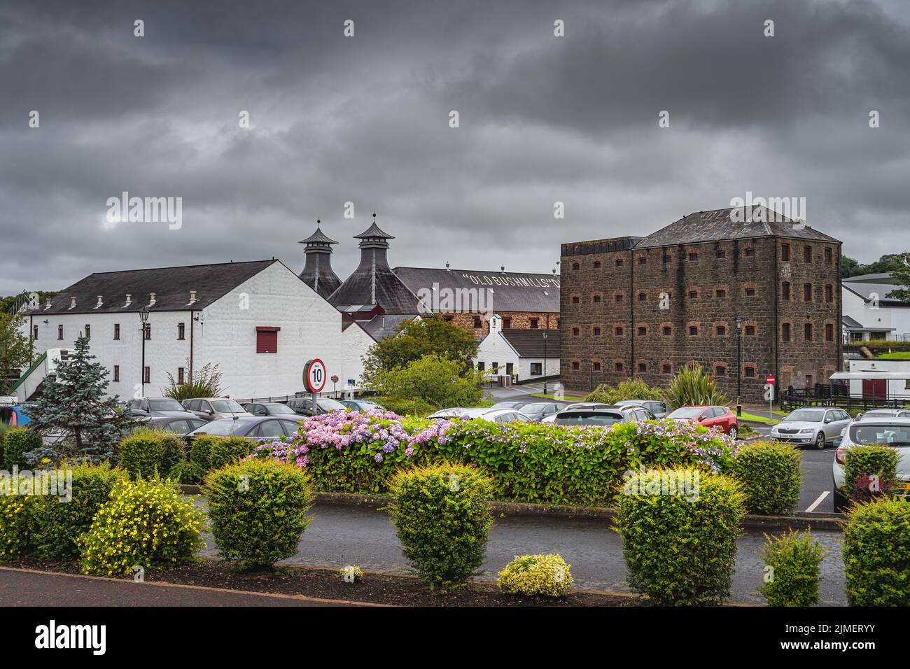 The Old Bushmills Distillery is a whiskey alcohol distillery in