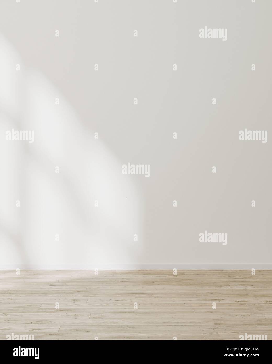 Empty wall mock up, empty room with white wall with sunlight and