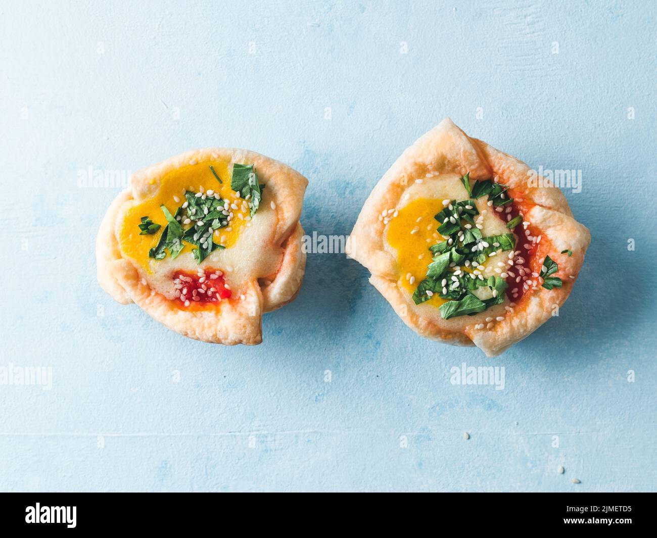 Vegan Shakshouka cups with vegan tofu eggs Stock Photo Alamy