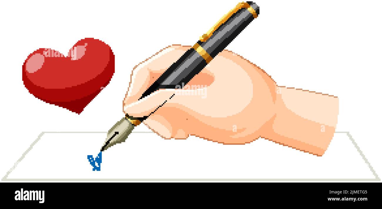 Human hand writing on paper illustration Stock Vector Image & Art - Alamy
