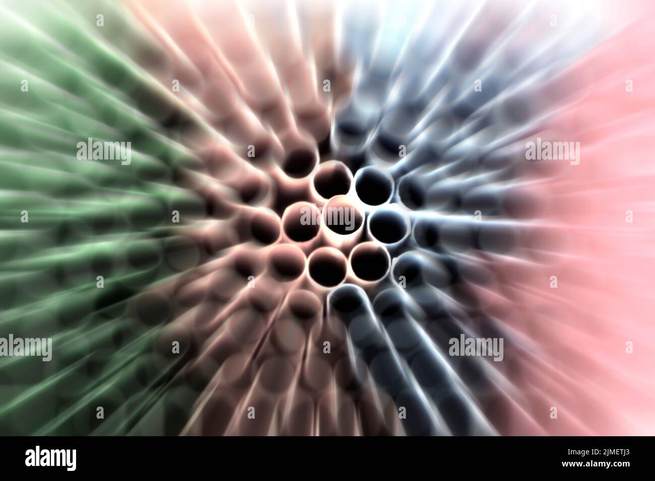 Drinking Straws as an abstract background Stock Photo