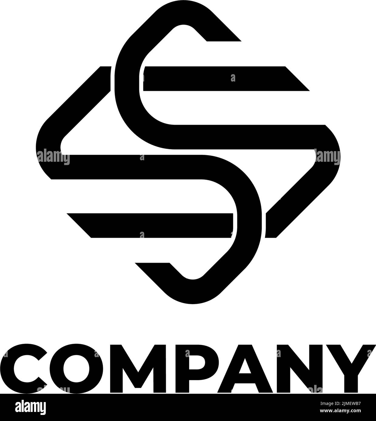 is simple logo. letter ss logo or letter s logo Stock Vector