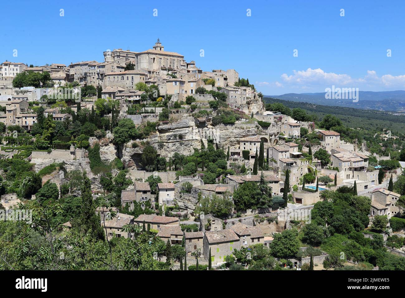 GORGES, FRANCE - MAY 17, 2015: This is a view of one of the most picturesque villages of Provence in the Luberon Valley. Stock Photo