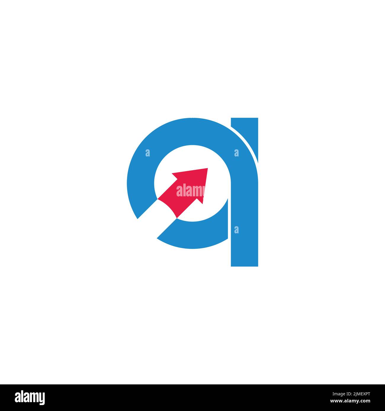 letter q swoosh motion arrow geometric logo vector Stock Vector