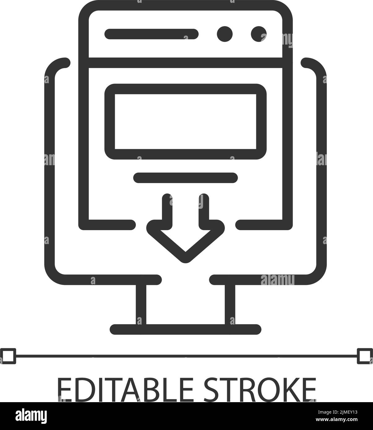 Landing page pixel perfect linear icon Stock Vector Image & Art - Alamy