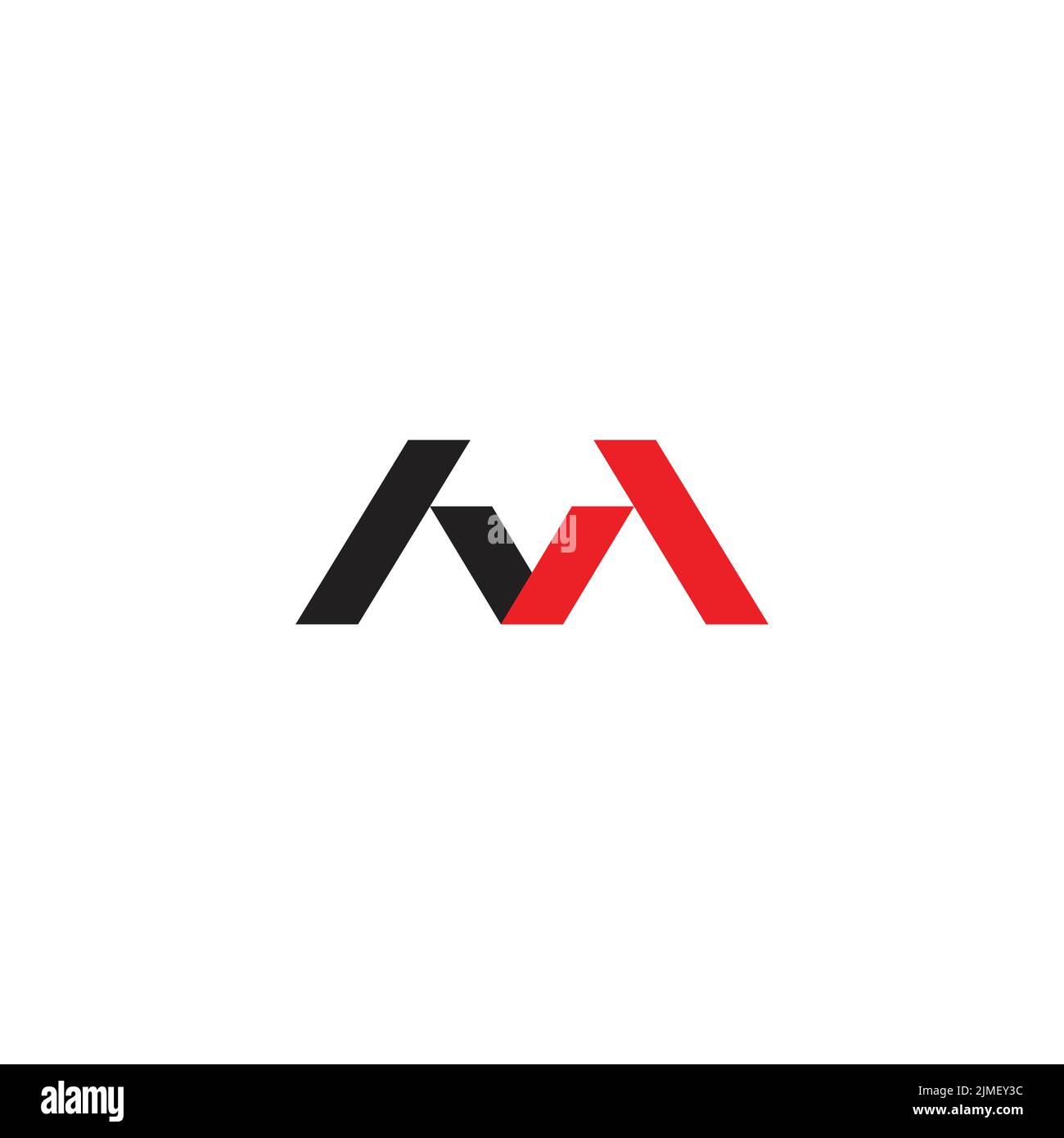 letter mv colorful triangle line simple logo vector Stock Vector Image ...