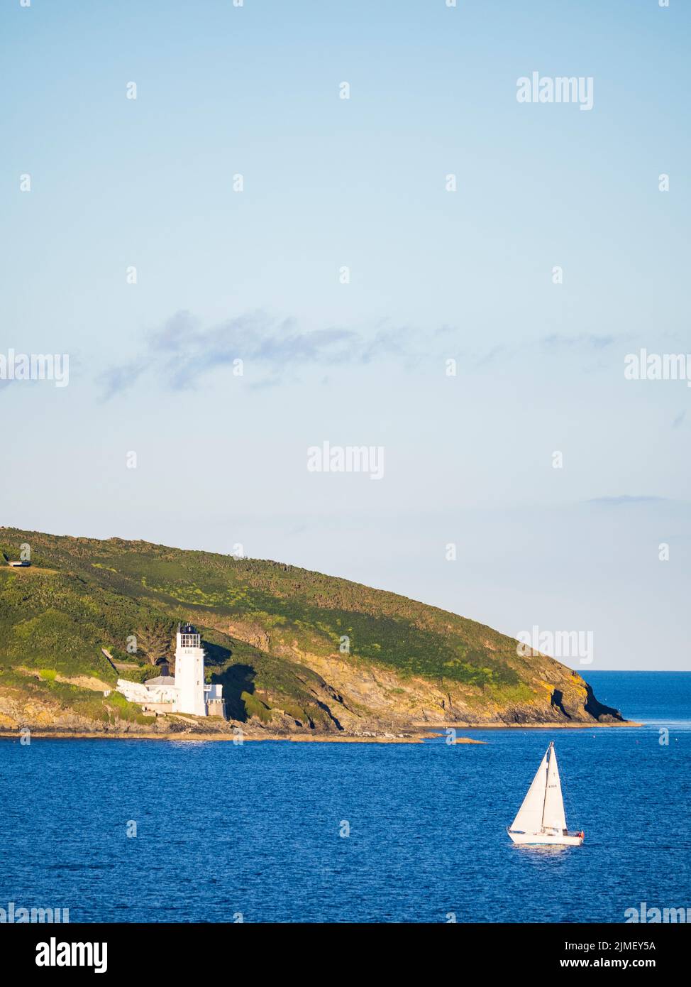St Anthony Lighthouse, Falmouth, Cornwall, England, UK, GB. Stock Photo