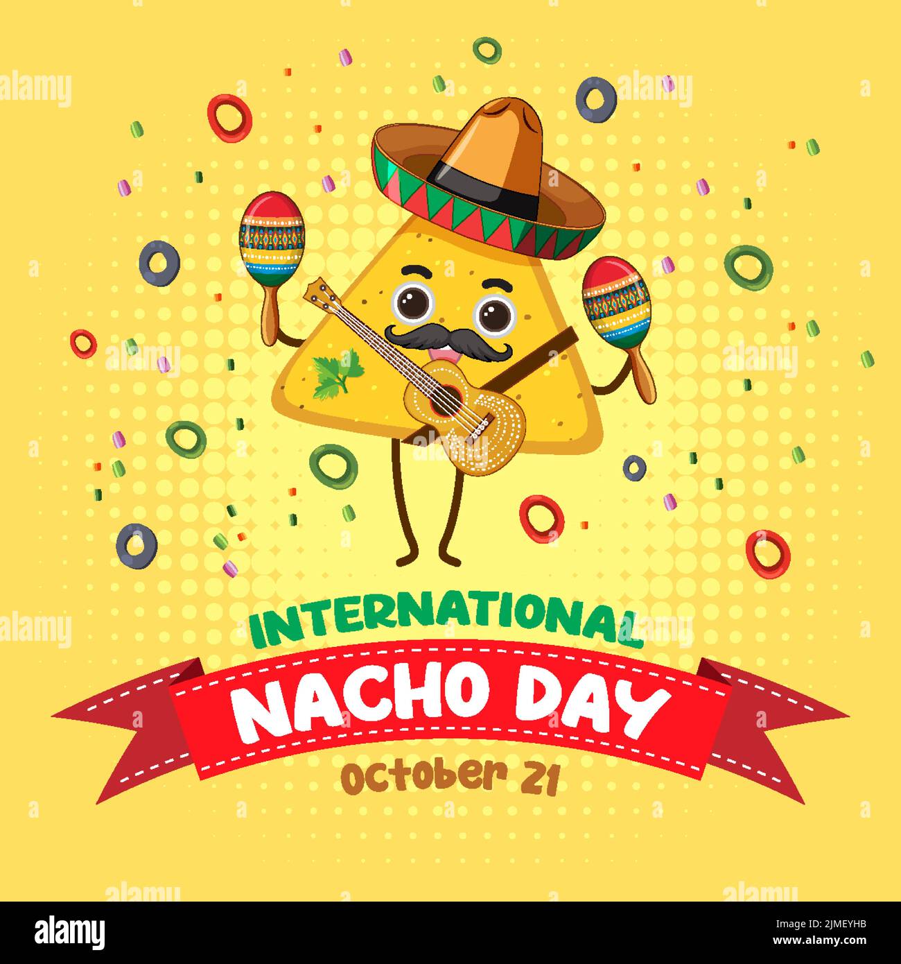International Nacho Day Banner Design illustration Stock Vector Image &amp; Art - Alamy