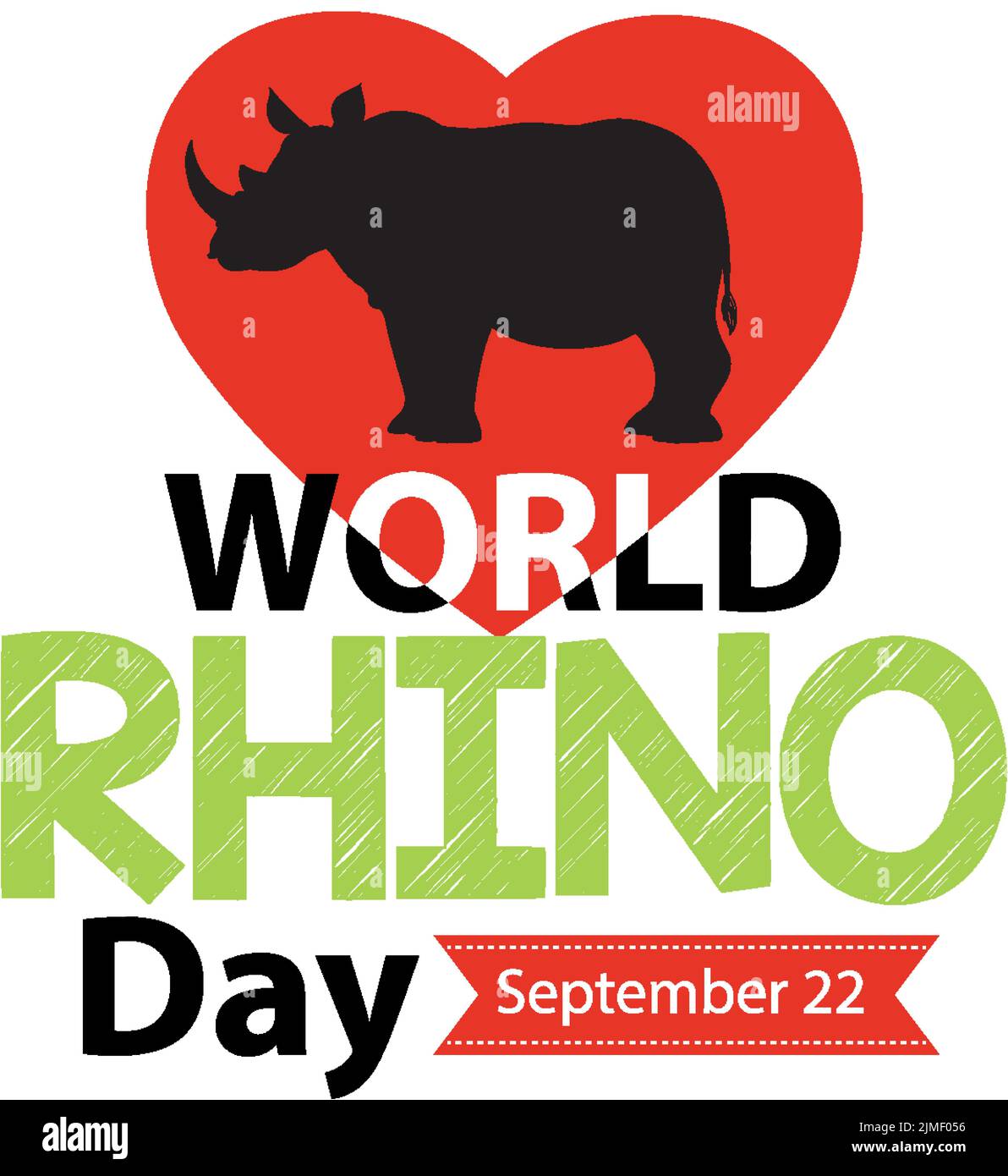 World Rhino Day September 22 illustration Stock Vector Image & Art - Alamy