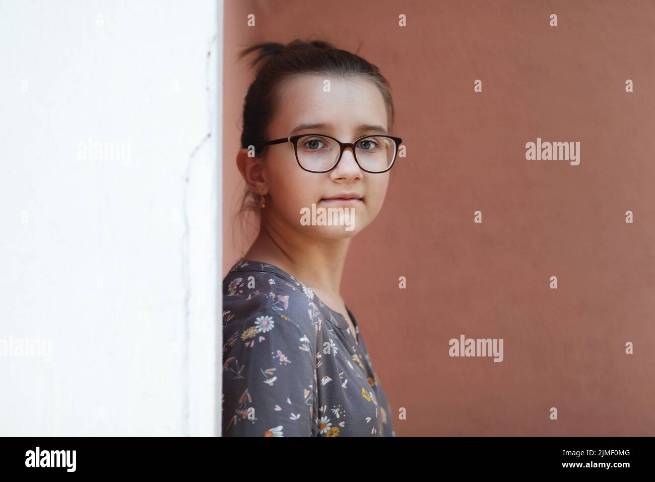 Teenage girl portrait pensive hi-res stock photography and images - Alamy