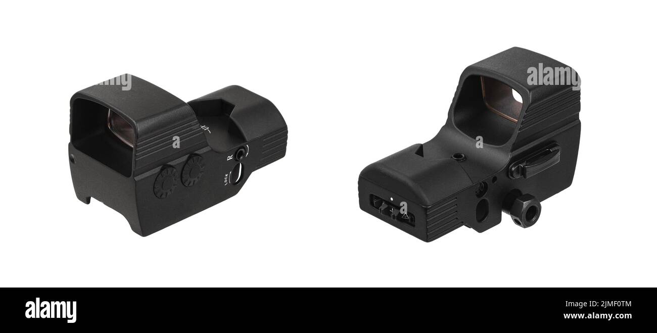 Modern optical collimator sight. Aiming device for shooting at short ...