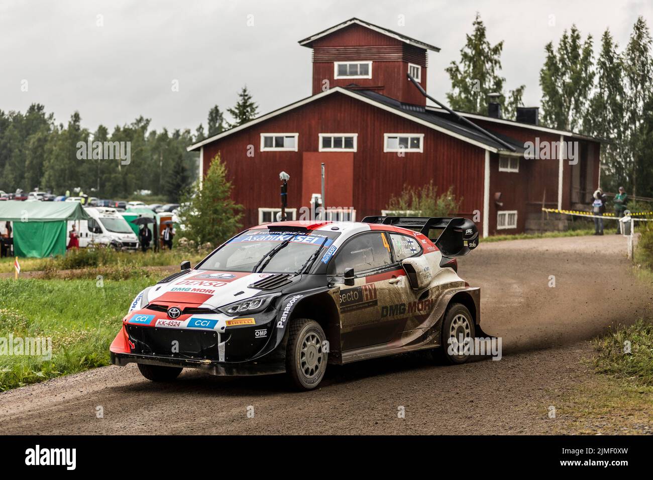 04 LAPPI Esapekka (fin), FERM Janne (fin), Toyota Gazoo Racing WRT, Toyota GR Yaris Rally 1, action during the Rally Finland 2022, 8th round of the 2022 WRC World Rally Car Championship, from August 4 to 7, 2022 at Jyvaskyla, Finland - Photo Nikos Katikis / DPPI Stock Photo