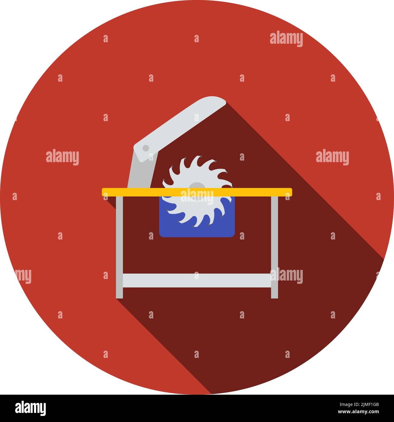 Circular saw icon. Flat color design. Vector illustration Stock Vector ...