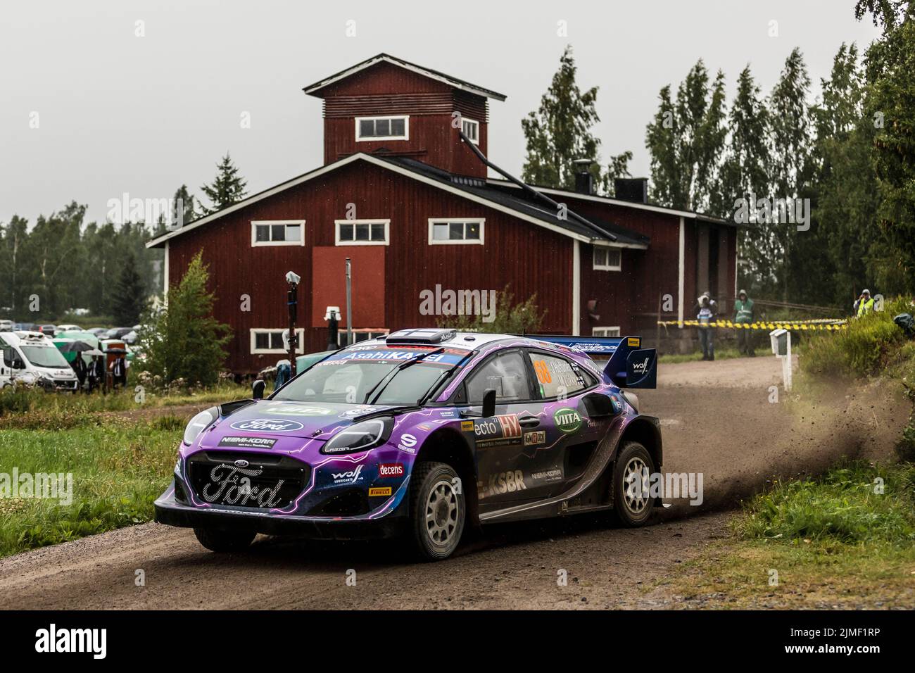 68 HUTTUNEN Jari (fin), LUKKA Mikko (fin), M-Sport Ford World Rally Team, Ford Puma Rally 1, action during the Rally Finland 2022, 8th round of the 2022 WRC World Rally Car Championship, from August 4 to 7, 2022 at Jyvaskyla, Finland - Photo Nikos Katikis / DPPI Stock Photo