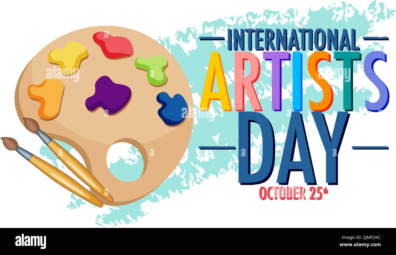 International Artists Day Poster Design illustration Stock Vector Image ...