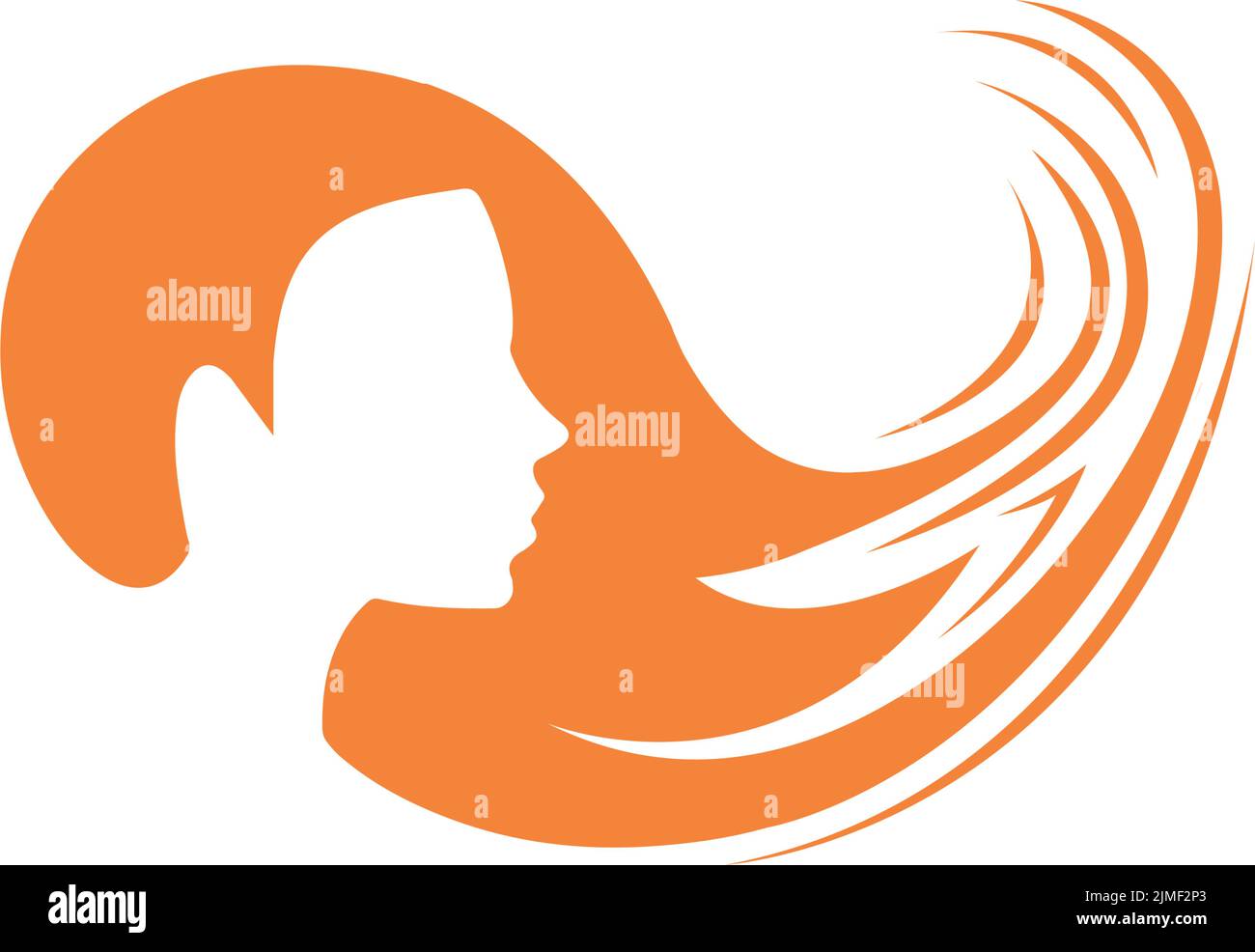 girl with a red hair logo vector illustration Stock Vector Image & Art ...