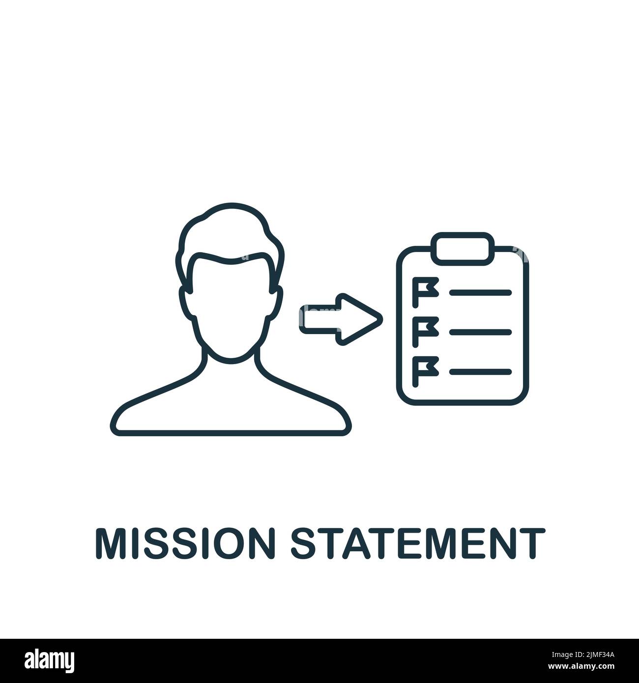 Mission Statement icon. Monochrome simple icon for templates, web