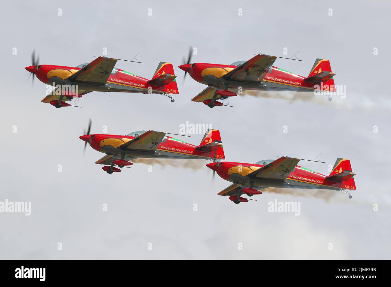 The Royal Jordanian Falcons at the RIAT 2022, Fairford, UK Stock Photo