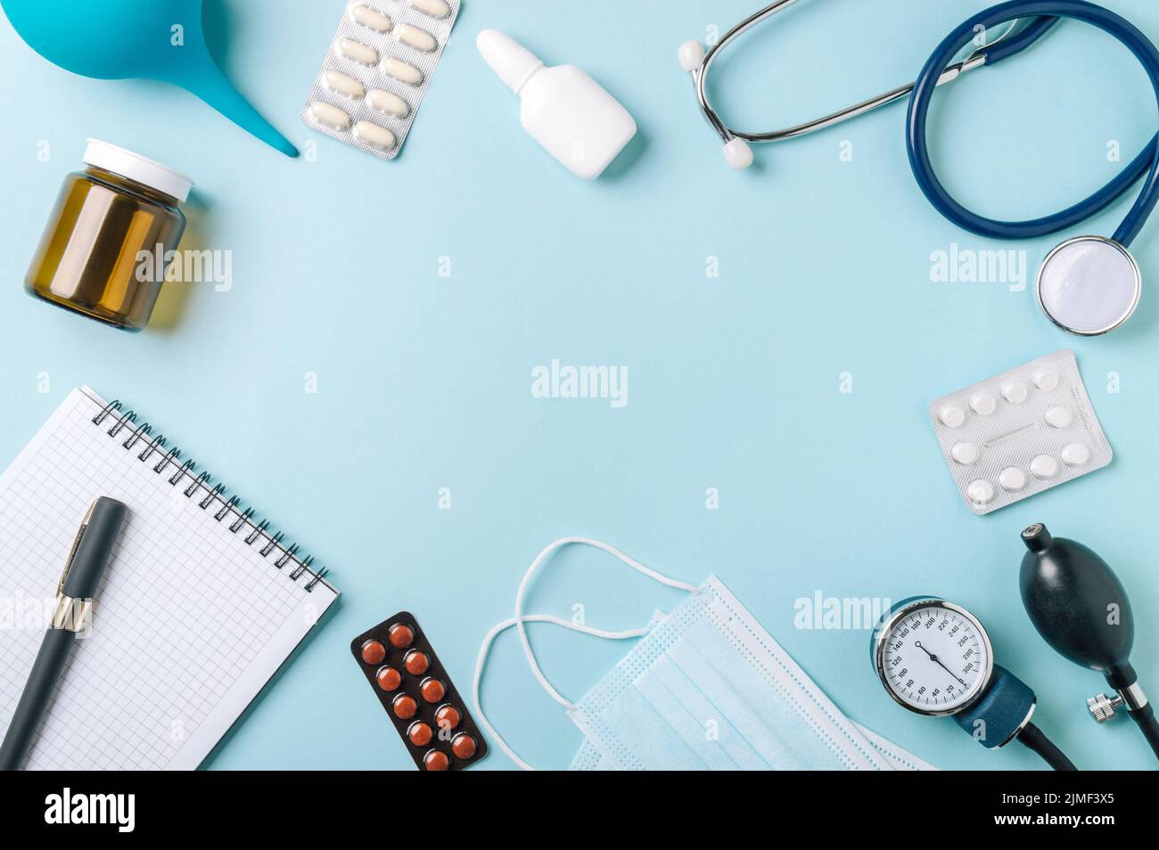 Medical concept. flat lay Stock Photo