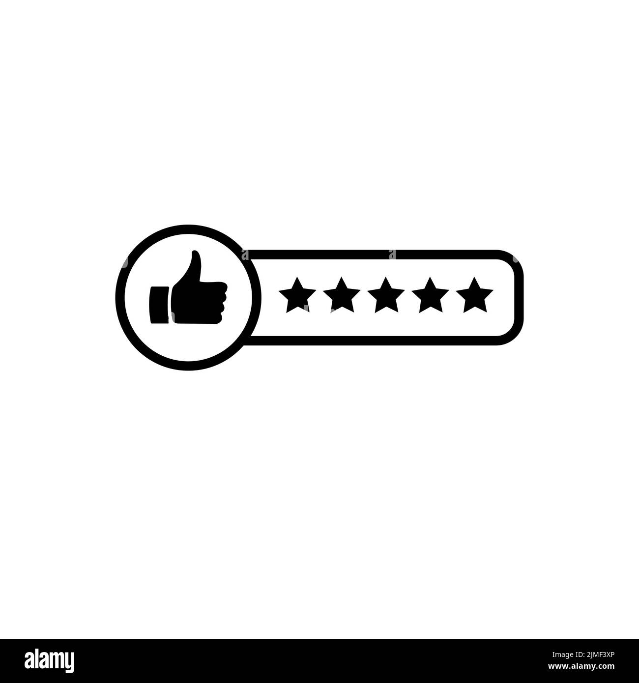 Five star rating chalk icon. Customer excellent review and feedback. High ranking. Client satisfaction. Isolated vector chalkboard illustration Stock Vector