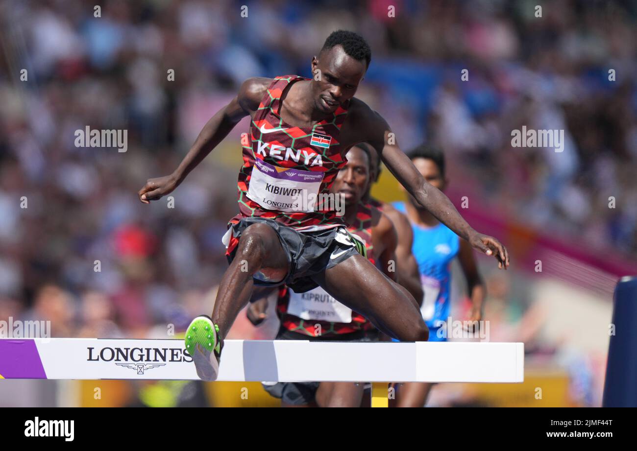 Kenya's Abraham Kibiwot in action during The Men's 3000 metres