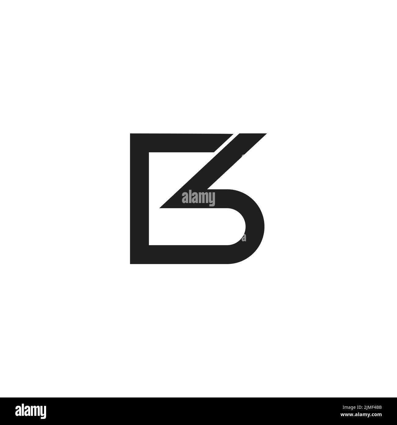 letter rb mono line simple logo vector Stock Vector