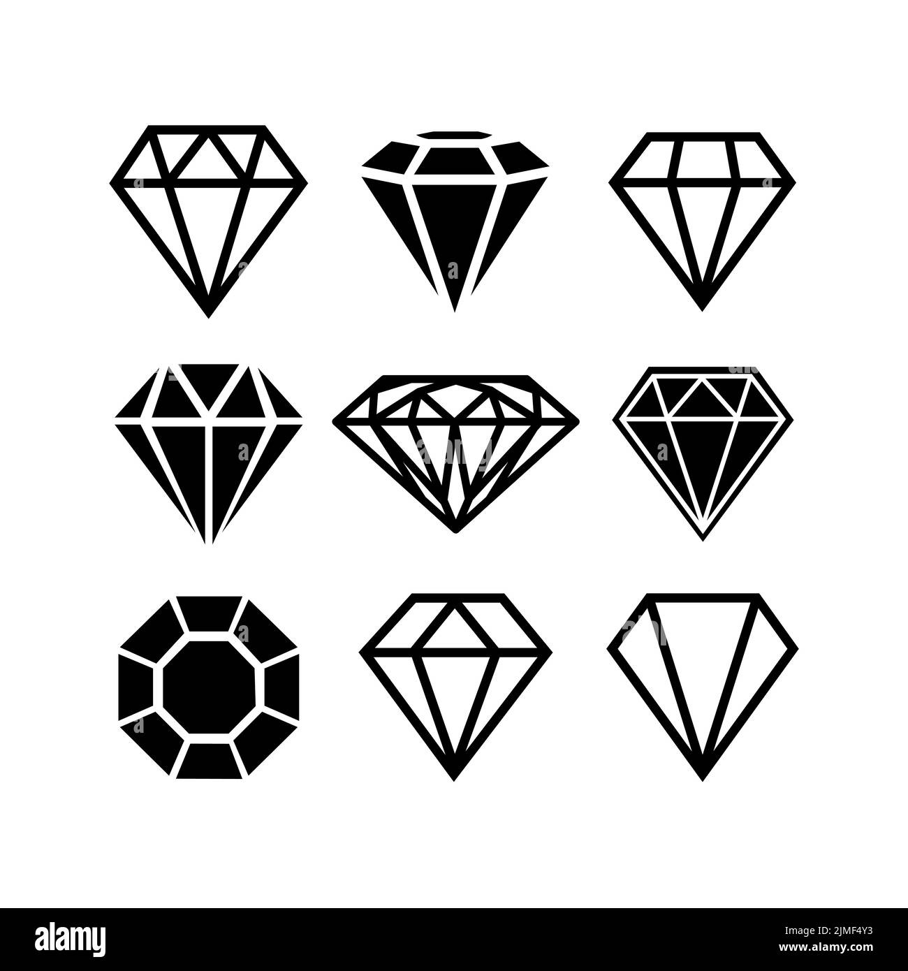 Diamond icon or logo isolated sign symbol vector illustration - Collection of high quality black style vector icons Stock Vector