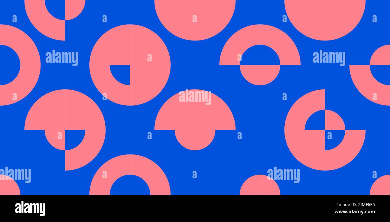 Vector illustration of squares and parts of circles. Eighteen different