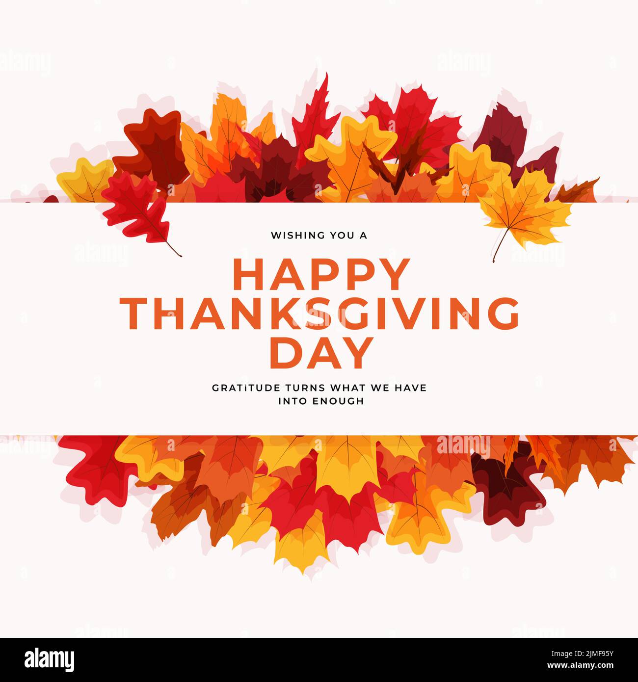 Autumn Happy Thanksgiving Greeting card. Vector Illustration. EPS10 Stock Vector