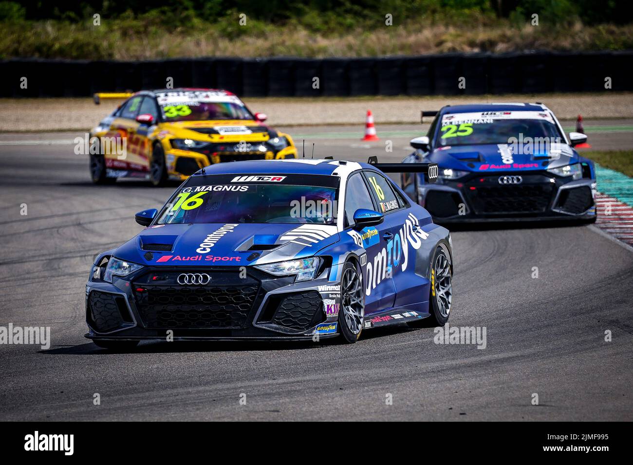 16 MAGNUS Gilles (BEL), Comtoyou Team Audi Sport, Audi RS 3 LMS, action during the WTCR - Race of Alsace Grand Est 2022, 7th round of the 2022 FIA World Touring Car Cup, on the Anneau du Rhin from August 6 to 7 in Biltzheim, France - Photo Paulo Maria / DPPI Stock Photo