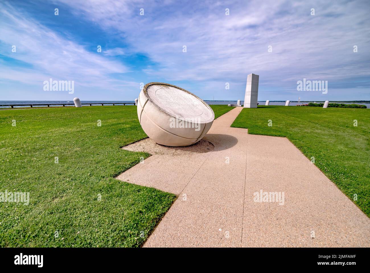 Newport rhode island - portugese discovery monument Stock Photo
