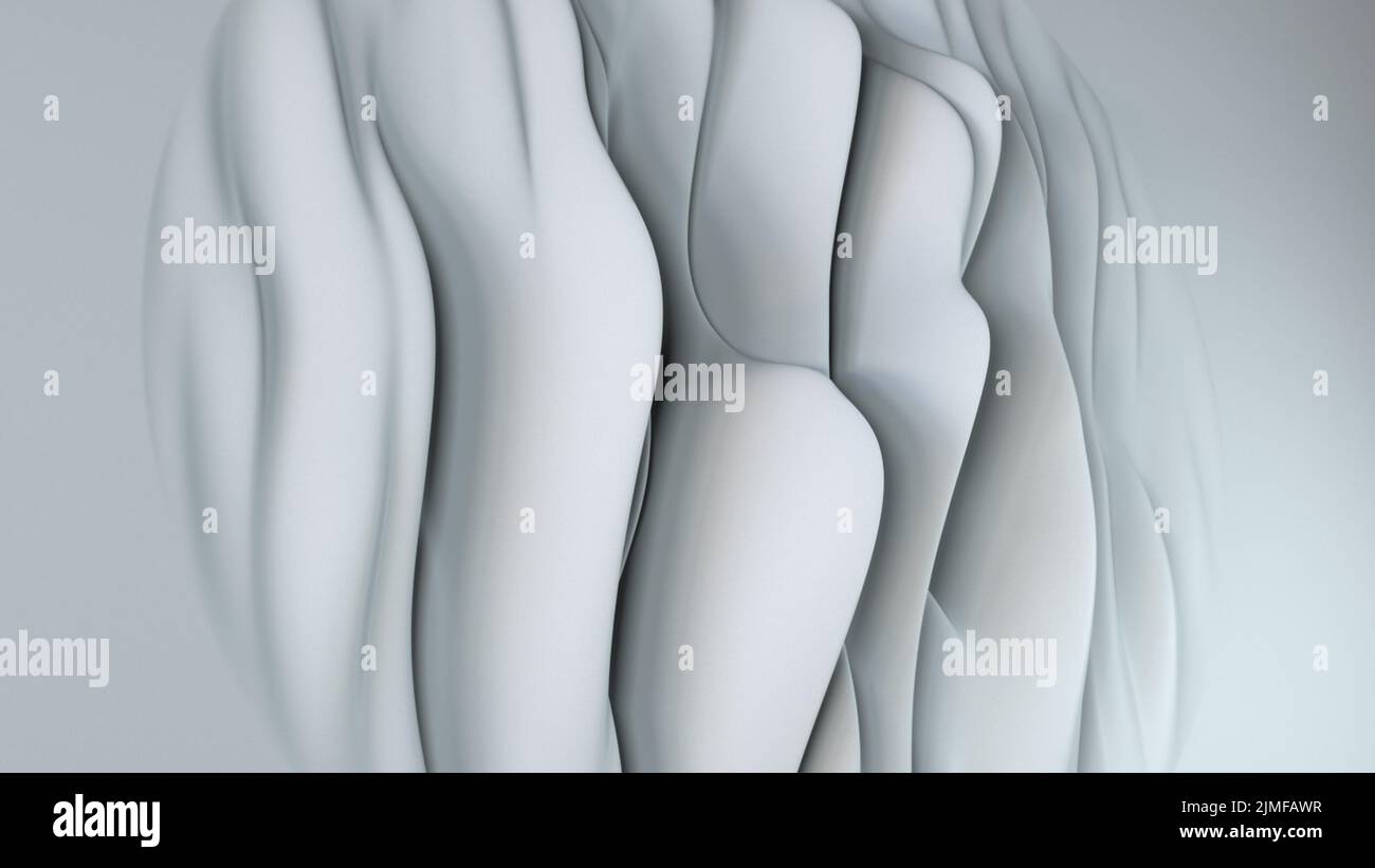 Abstract white waves Stock Photo