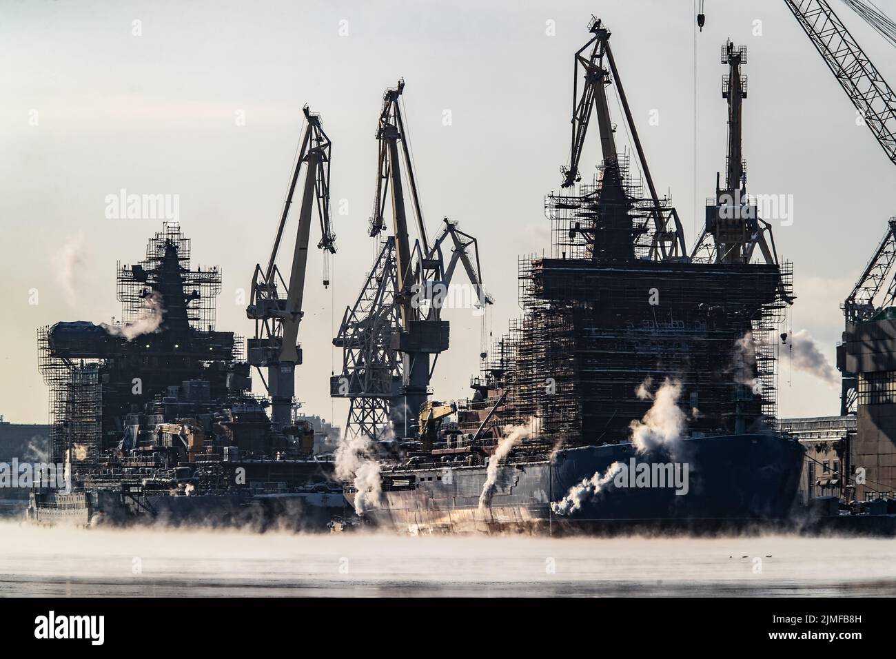 The construction of nuclear icebreakers, cranes of of the Baltic